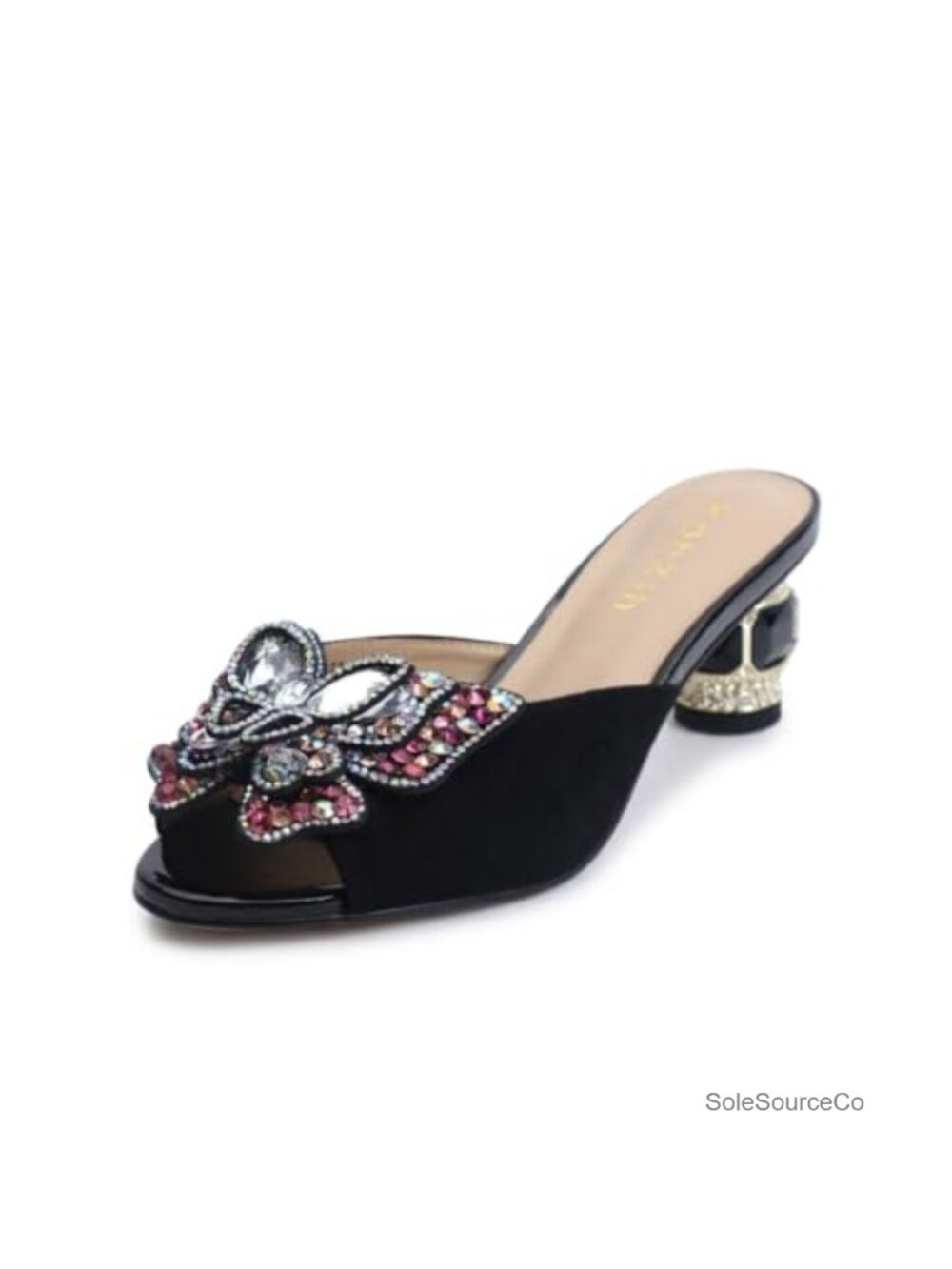 Rhinestone Block Heel Sandals for Women - Wedding Party Shoes